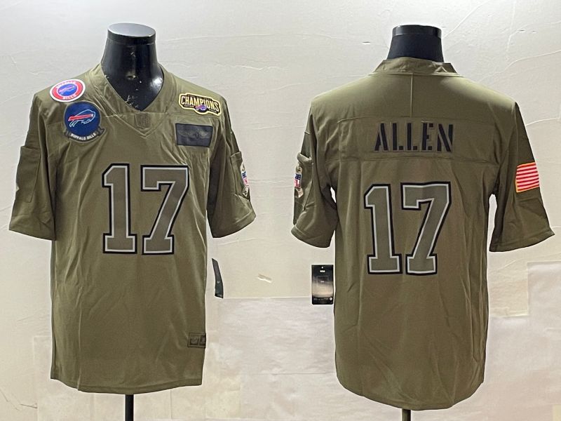 Men Buffalo Bills #17 Allen Green 2025 Nike Salute to Service Limited NFL Jersey style 4->atlanta braves->MLB Jersey
